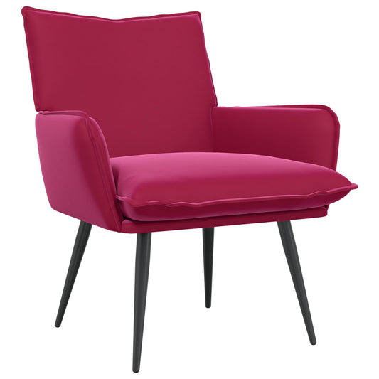vidaXL Fauteuil Wijnrood fluweel