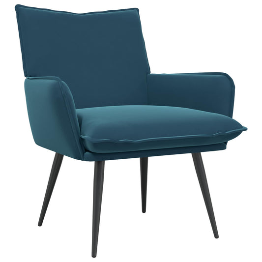 Fauteuil Blauw fluweel is nu te koop bij PeponiXL, paradijselijk wonen!