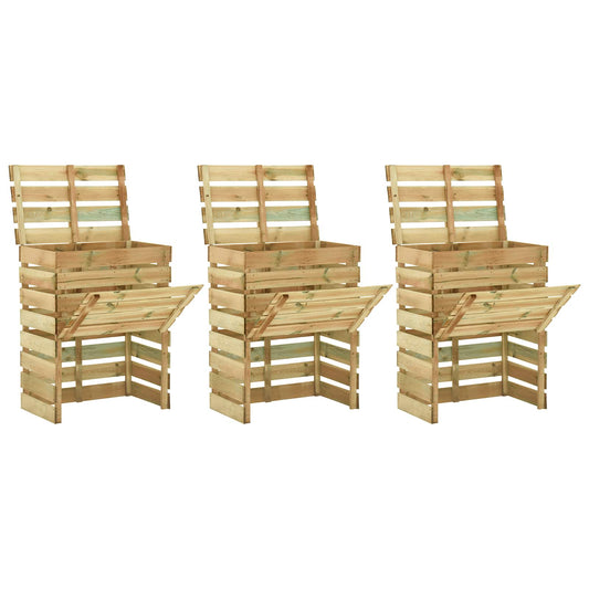 Latten tuincomposter 3 pcs Groen 110 x 58 x 113 cm is nu te koop bij PeponiXL, paradijselijk wonen!