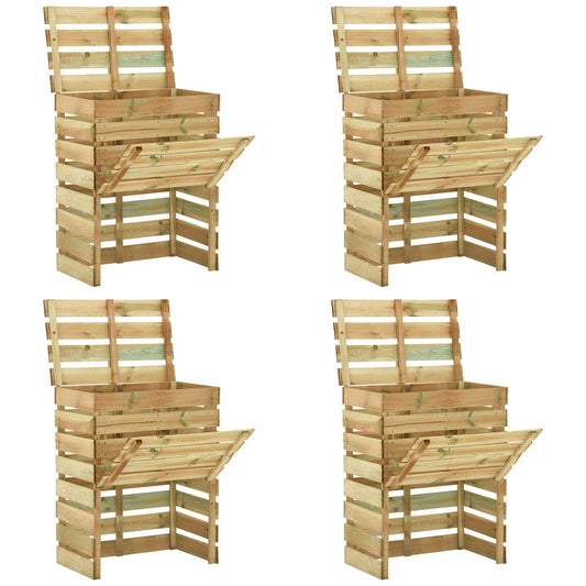 Latten tuincomposter 4 pcs Groen 110 x 58 x 113 cm is nu te koop bij PeponiXL, paradijselijk wonen!