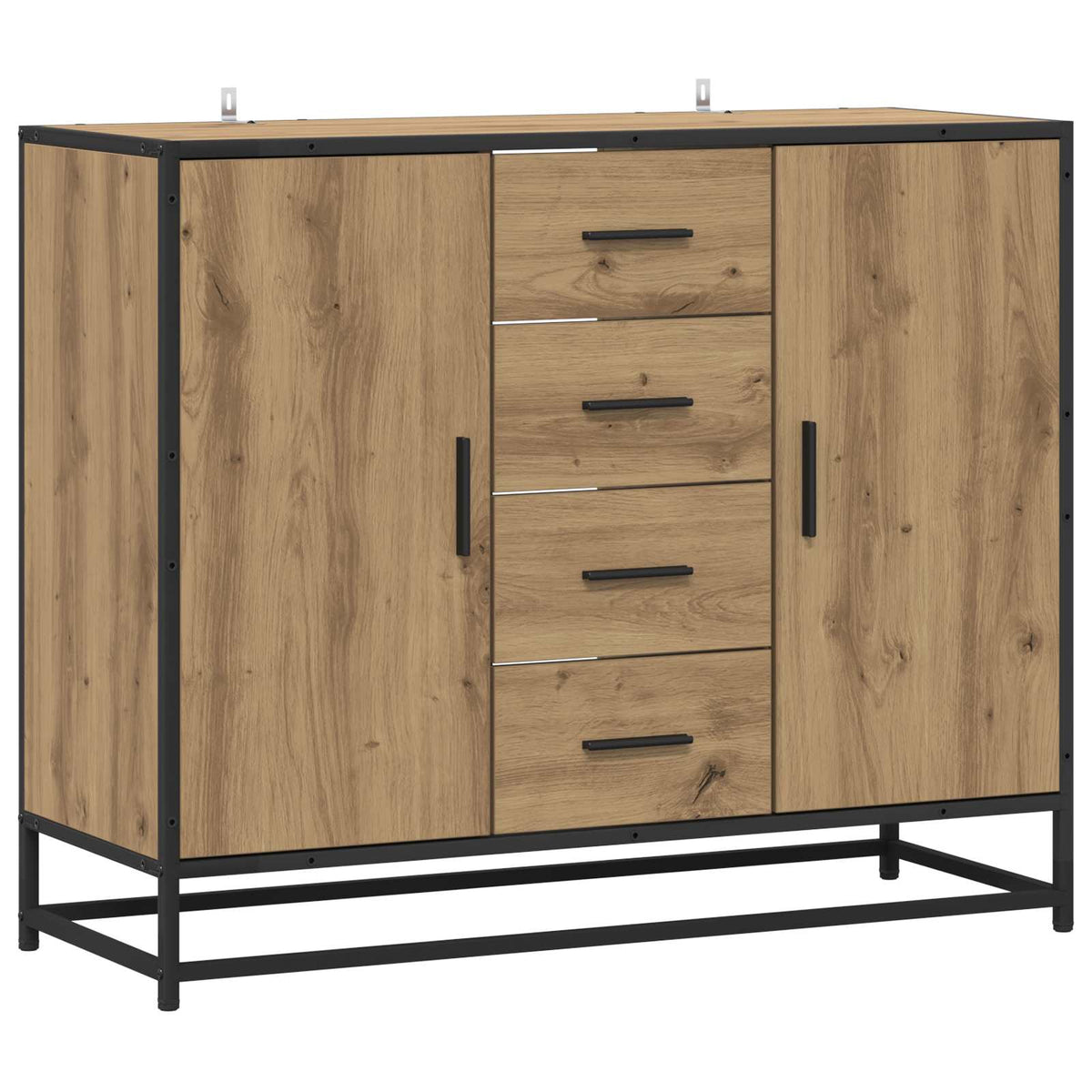 Dressoir Artisanaal eiken 92 x 35 x 76 cm Bewerkt hout is nu te koop bij PeponiXL, paradijselijk wonen!