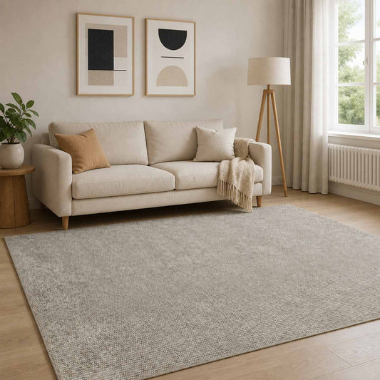 Vloerkleed Beige 120 x 180 cm 100% Polyester 3 mm Wasbaar is nu te koop bij PeponiXL, paradijselijk wonen!