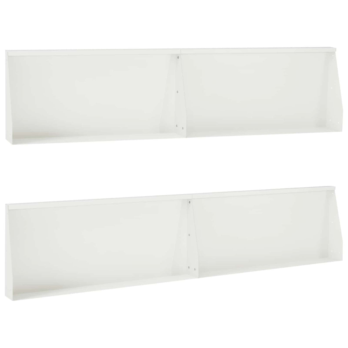 vidaXL Keerwand 4 st 100 x 12 x 30 cm Staal Wit