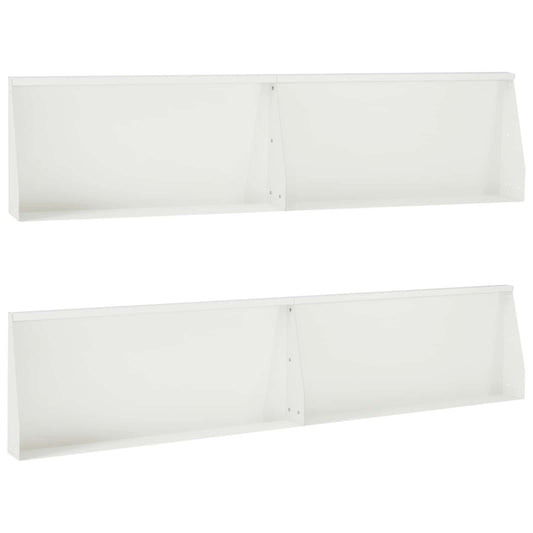 vidaXL Keerwand 4 st 100 x 12 x 30 cm Staal Wit
