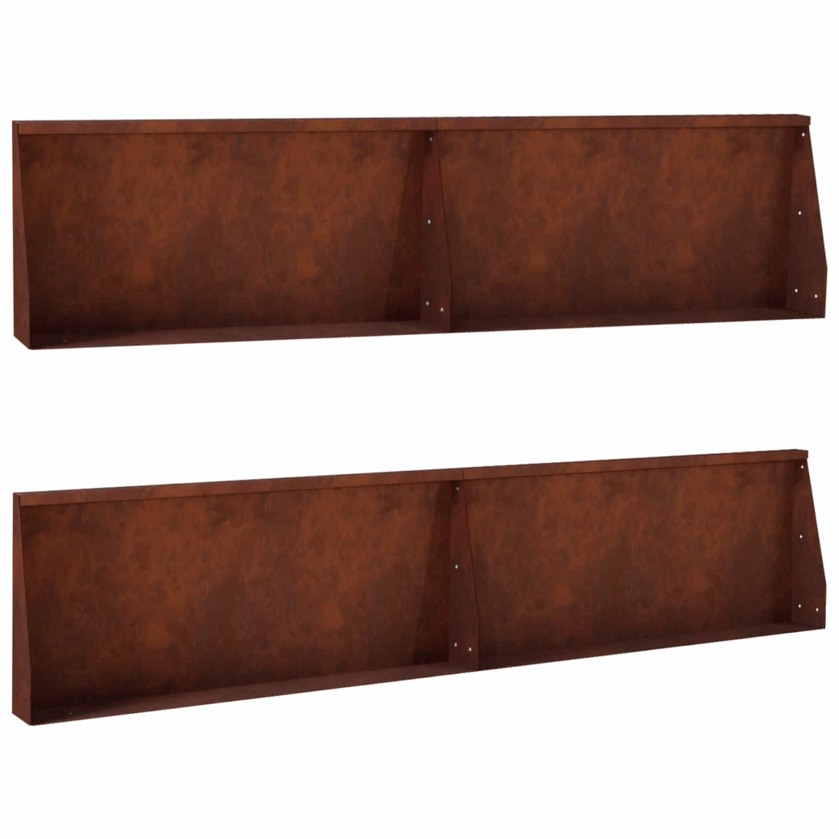 Keerwand 4 st 100 x 12 x 30 cm weervast staal Roestkleurig is nu te koop bij PeponiXL, paradijselijk wonen!