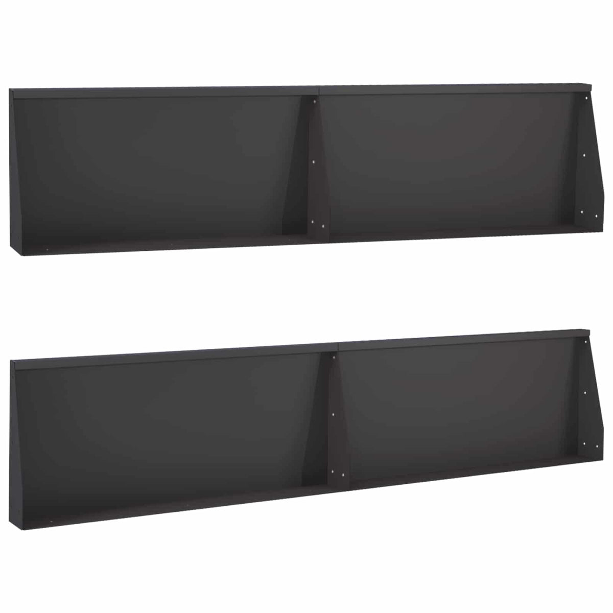 vidaXL Keerwand 4 st 100 x 12 x 40 cm Staal Zwart