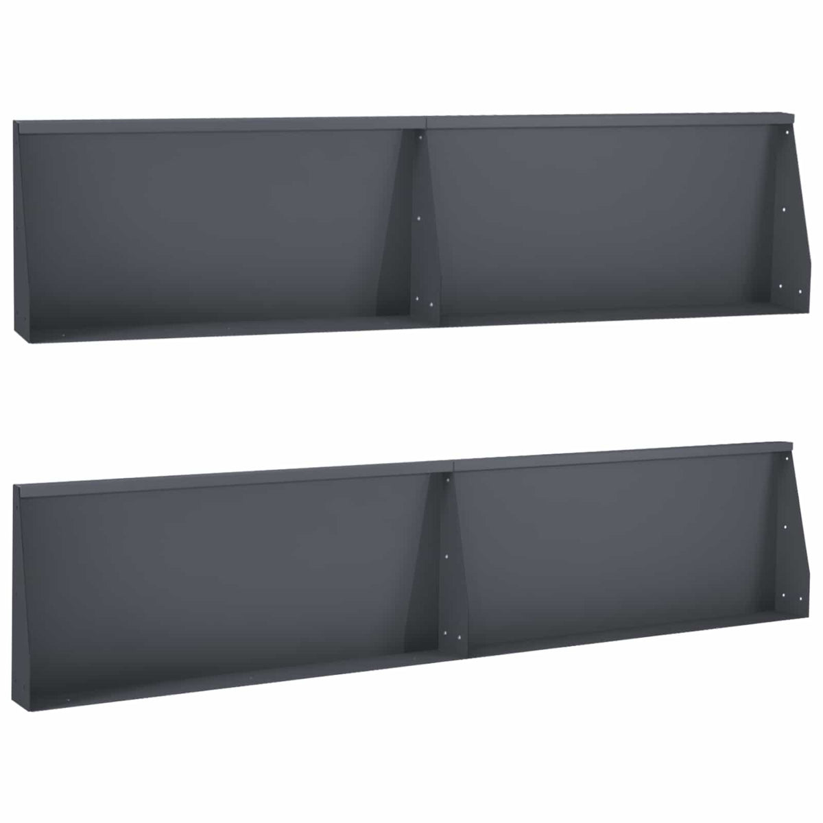 Keerwand 4 st 100 x 12 x 50 cm Staal Antraciet is nu te koop bij PeponiXL, paradijselijk wonen!