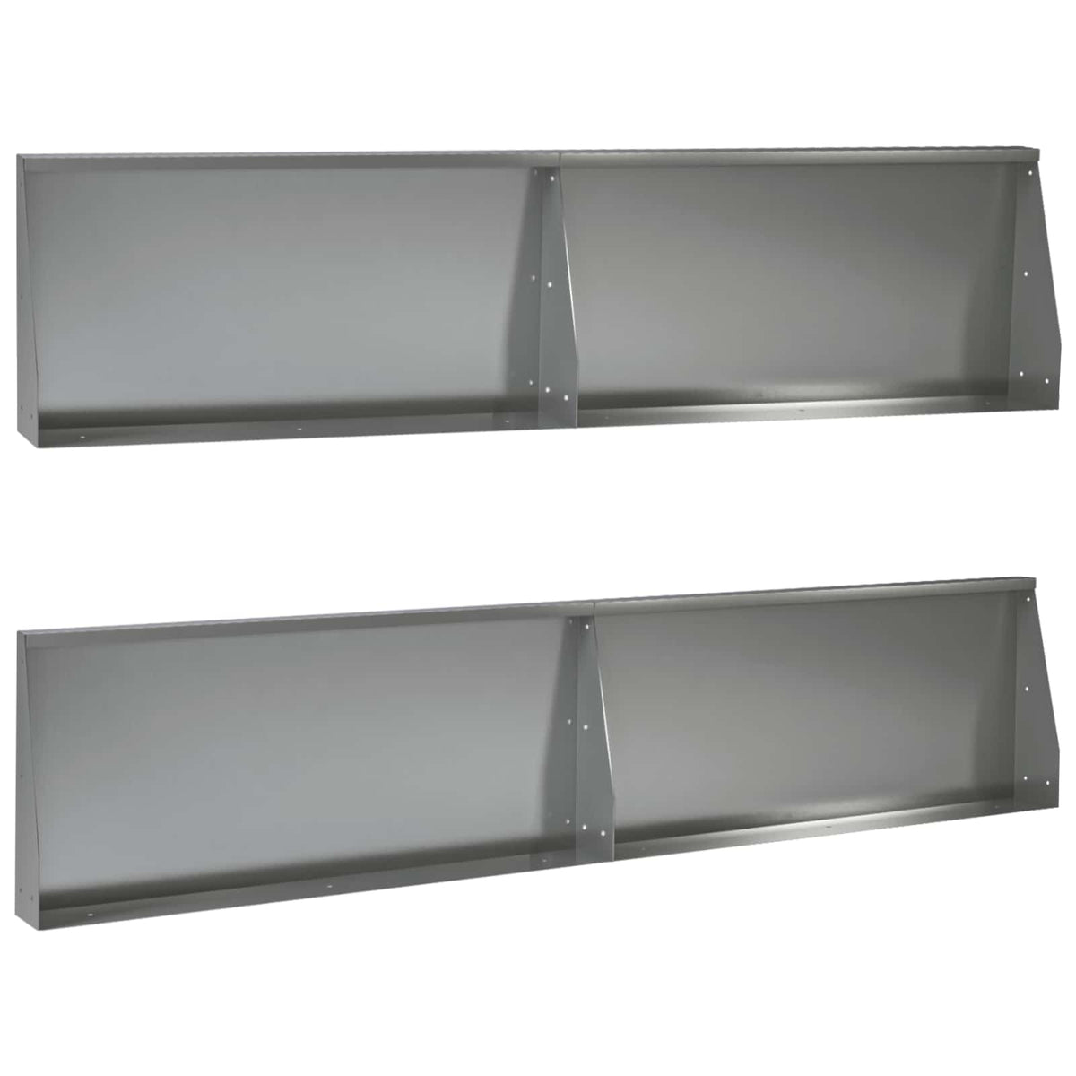 Keerwand 4 st 100 x 12 x 50 cm Gegalvaniseerd staal zilver is nu te koop bij PeponiXL, paradijselijk wonen!