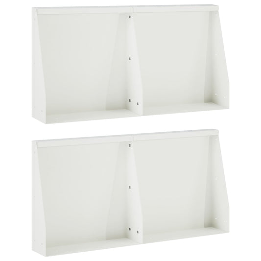 Keerwand 4 st 40 x 12 x 30 cm Staal Wit is nu te koop bij PeponiXL, paradijselijk wonen!