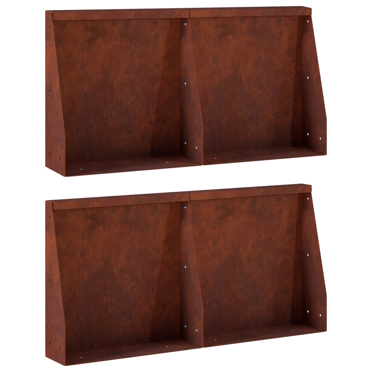 Keerwand 4 st 40 x 12 x 40 cm weervast staal Roestkleurig is nu te koop bij PeponiXL, paradijselijk wonen!