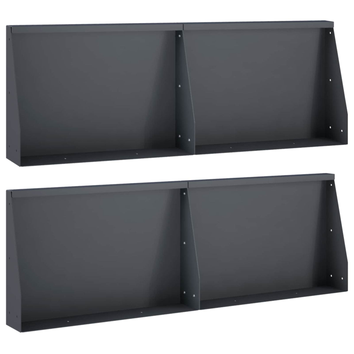 Keerwand 4 st 60 x 12 x 30 cm Staal Antraciet is nu te koop bij PeponiXL, paradijselijk wonen!