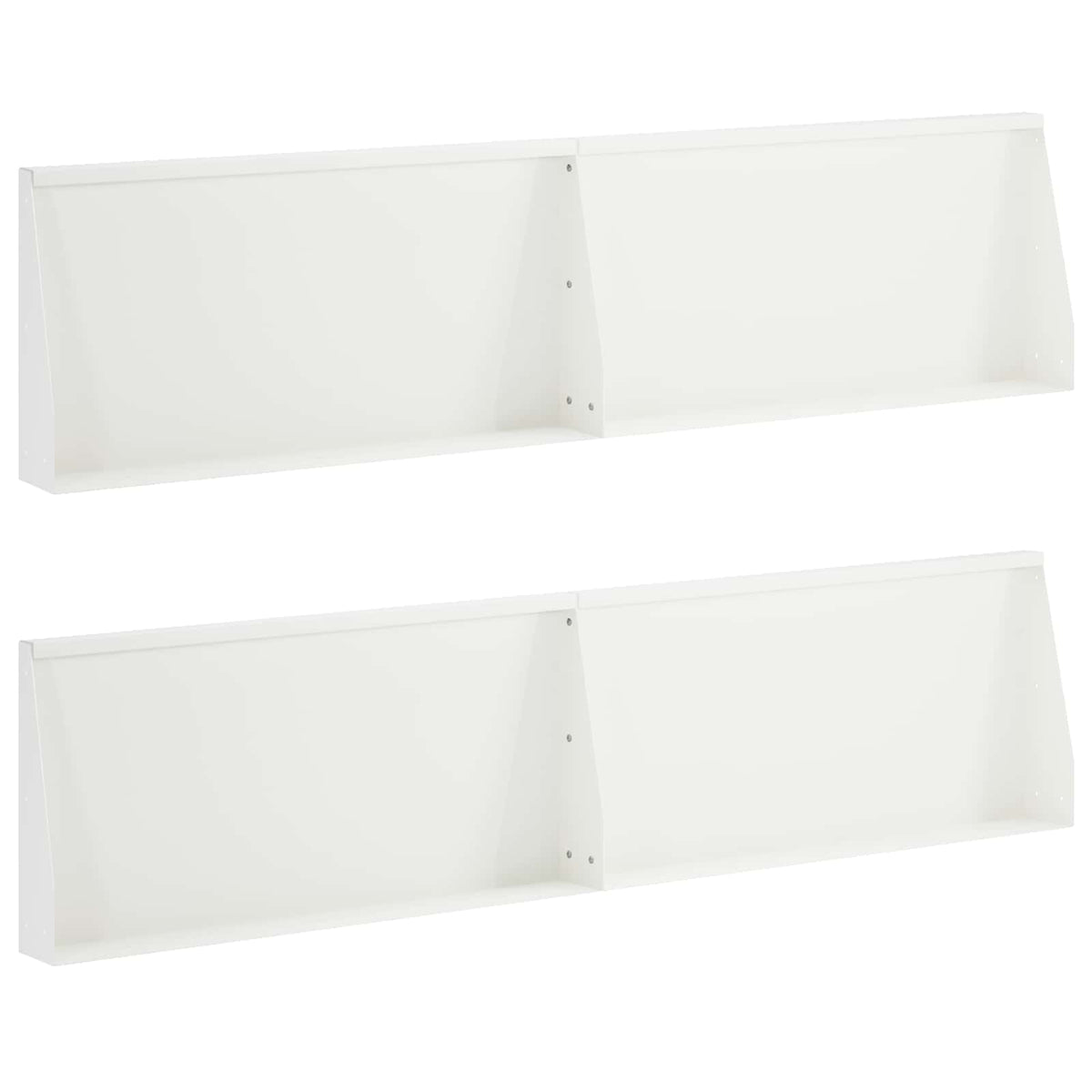 vidaXL Keerwand 4 st 80 x 12 x 30 cm Staal Wit