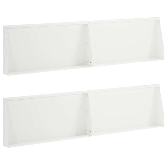 vidaXL Keerwand 4 st 80 x 12 x 30 cm Staal Wit
