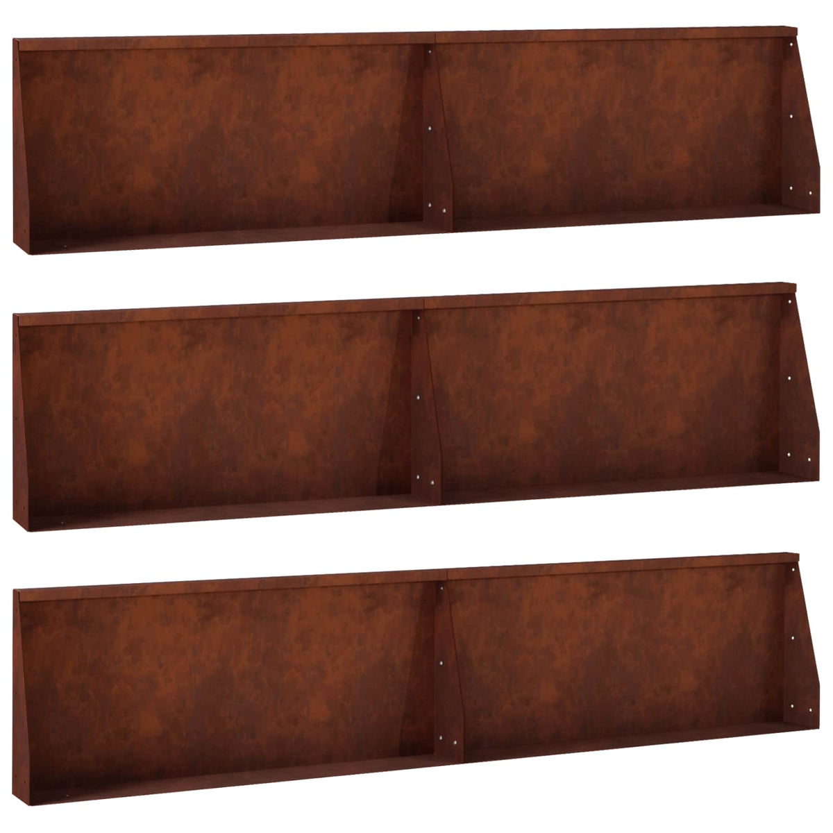 Keerwand 6 st 100 x 12 x 30 cm weervast staal Roestkleurig is nu te koop bij PeponiXL, paradijselijk wonen!