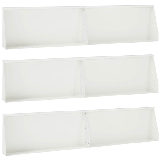 vidaXL Keerwand 6 st 100 x 12 x 50 cm Staal Wit