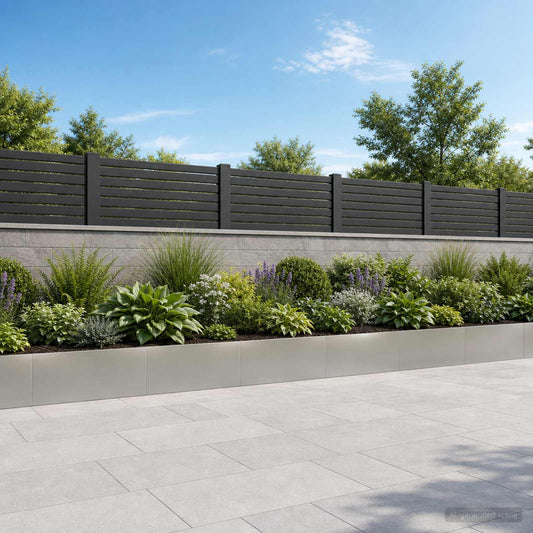 vidaXL Keerwand 6 st 100 x 12 x 50 cm Roestvrij staal zilver