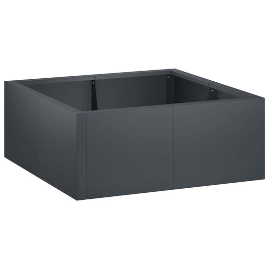 vidaXL Retentiewall 4 st 100 x 100 x 30 cm Staal Antraciet
