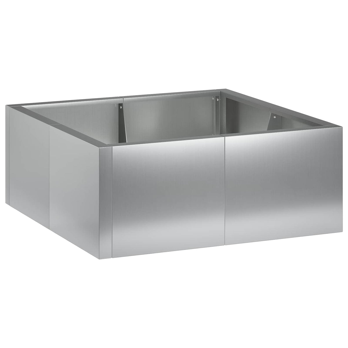 vidaXL Retentiewall 4 st 100 x 100 x 40 cm Gegalvaniseerd staal zilver