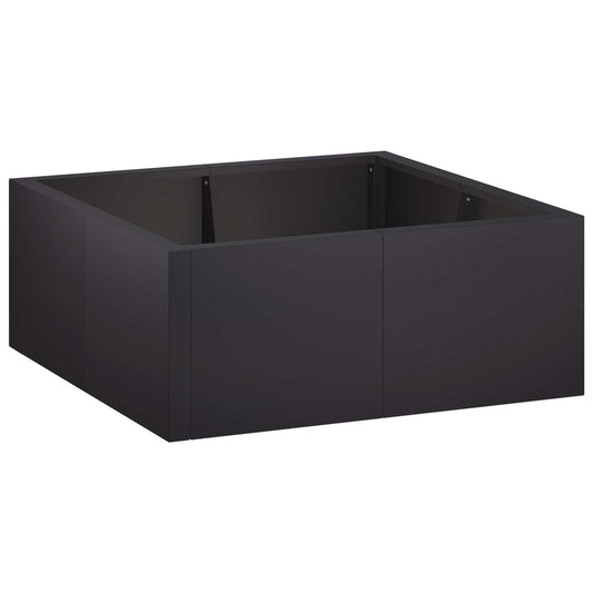 vidaXL Retentiewall 4 st 100 x 100 x 50 cm Staal Zwart
