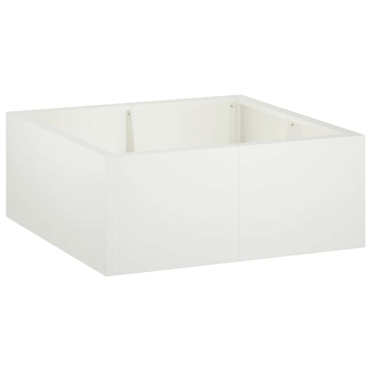vidaXL Retentiewall 4 st 100 x 100 x 50 cm Staal Wit