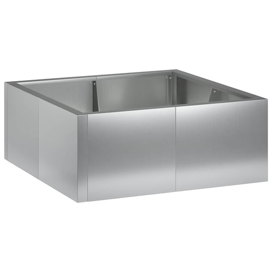 vidaXL Retentiewall 4 st 100 x 100 x 50 cm Gegalvaniseerd staal zilver