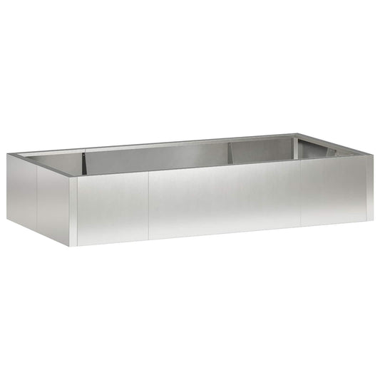 vidaXL Retentiewall 6 st 200 x 100 x 30 cm Roestvrij staal zilver