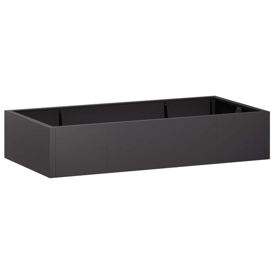 vidaXL Retentiewall 6 st 200 x 100 x 40 cm Staal Zwart