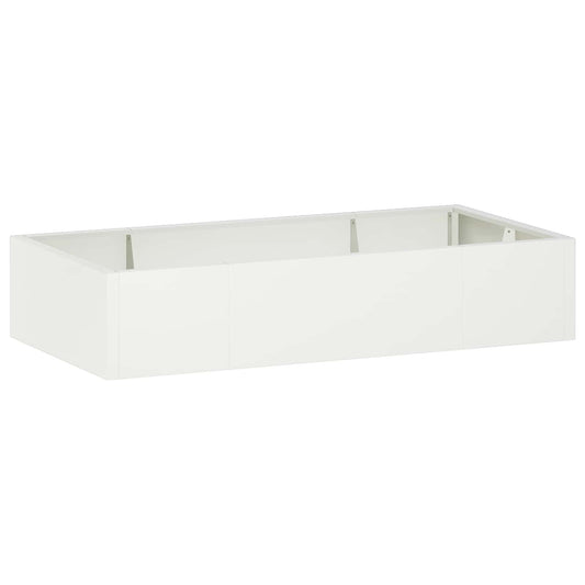 vidaXL Retentiewall 6 st 200 x 100 x 50 cm Staal Wit