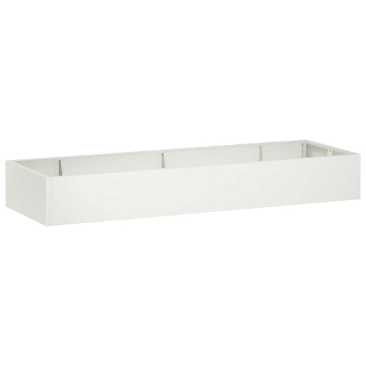 vidaXL Retentiewall 8 st 300 x 100 x 30 cm Staal Wit