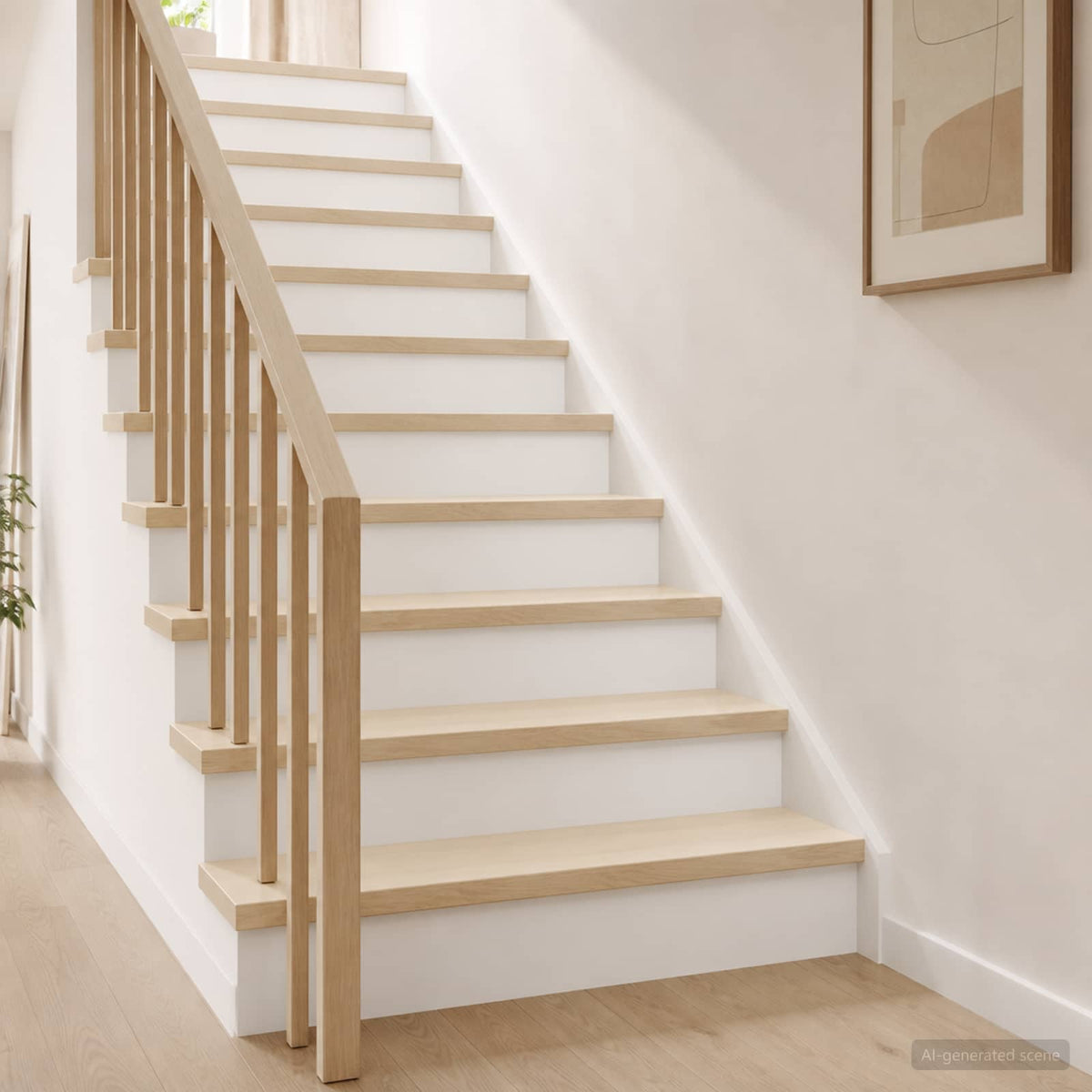 Trap Tread 2 st 70 x 30 x 2 cm Wit Massief Eikenhout is nu te koop bij PeponiXL, paradijselijk wonen!