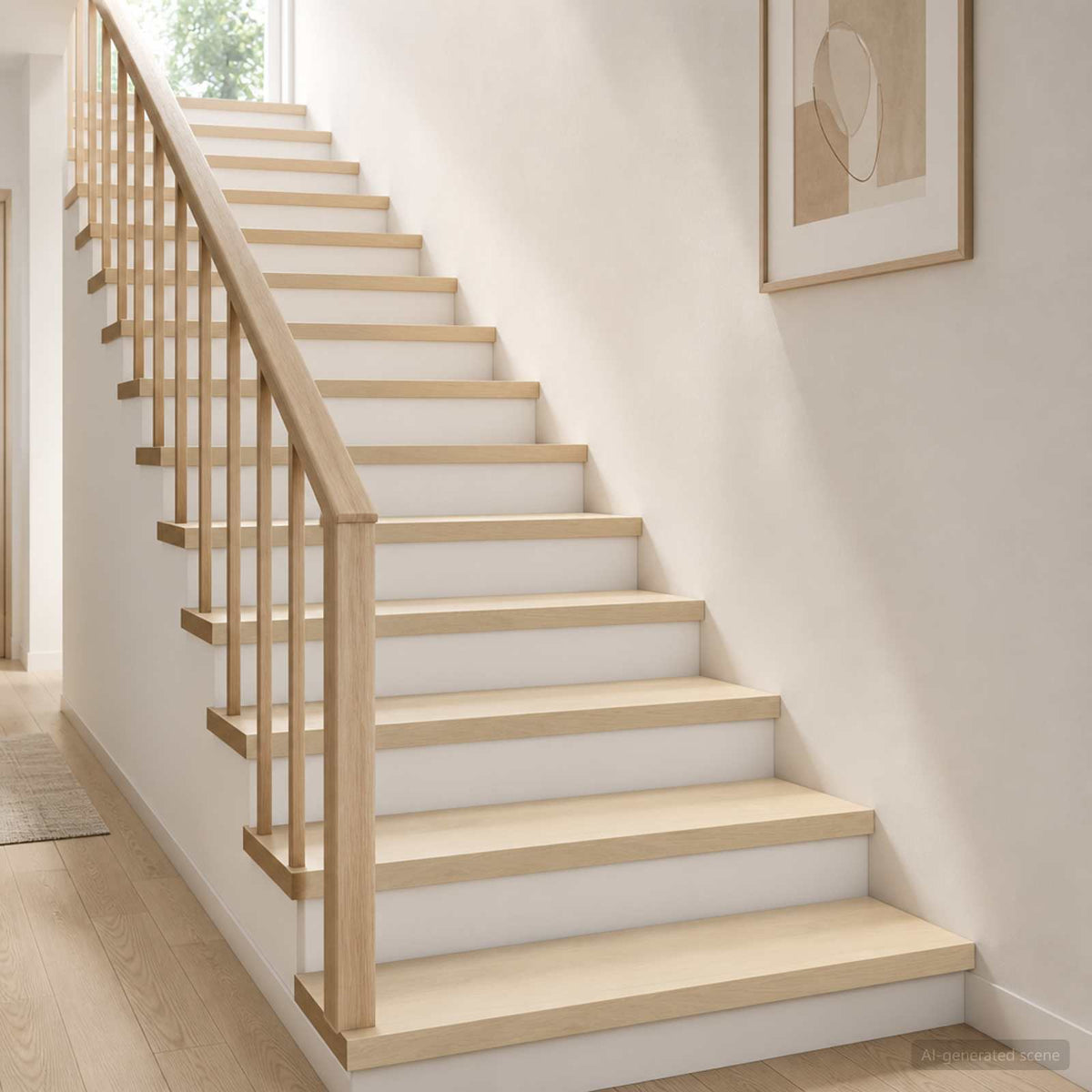 Trap Tread 4 st 80 x 25 x 2 cm Wit Massief Eikenhout is nu te koop bij PeponiXL, paradijselijk wonen!