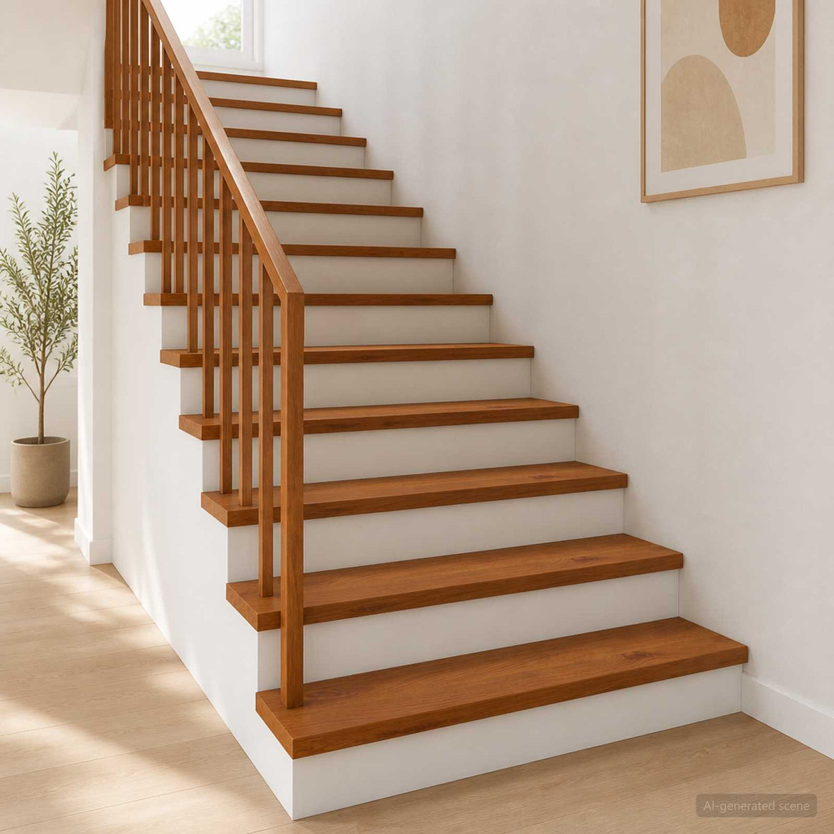 Trap Tread 4 st 80 x 25 x 2 cm Bruin Massief Eikenhout is nu te koop bij PeponiXL, paradijselijk wonen!