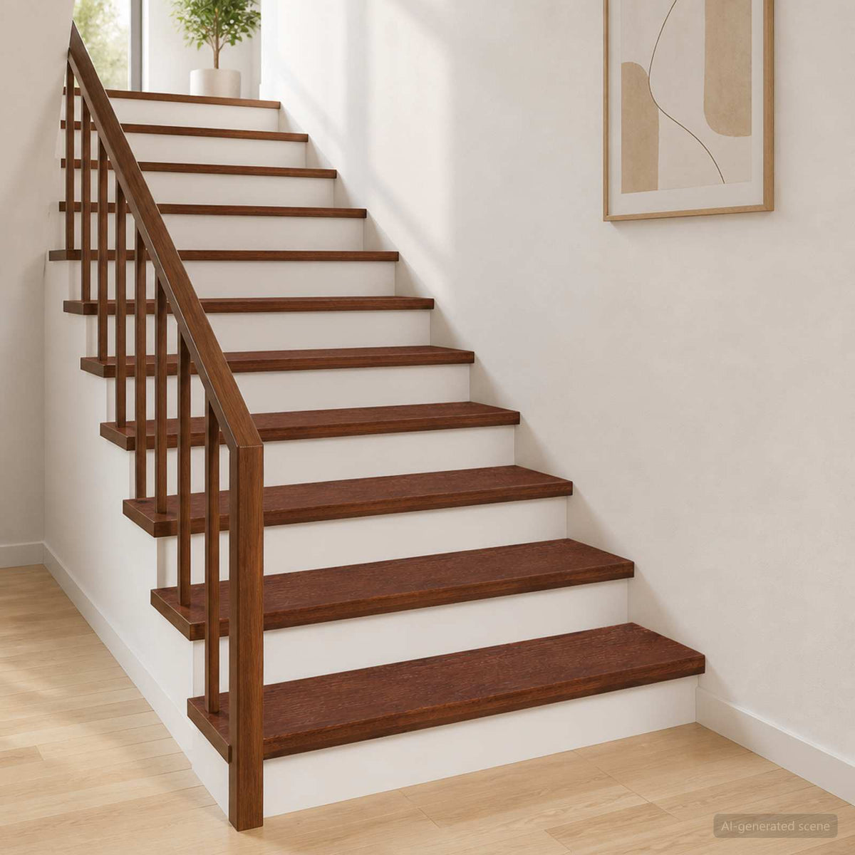 Trap Tread 4 st 80 x 25 x 2 cm Donkerbruin Massief Eikenhout is nu te koop bij PeponiXL, paradijselijk wonen!