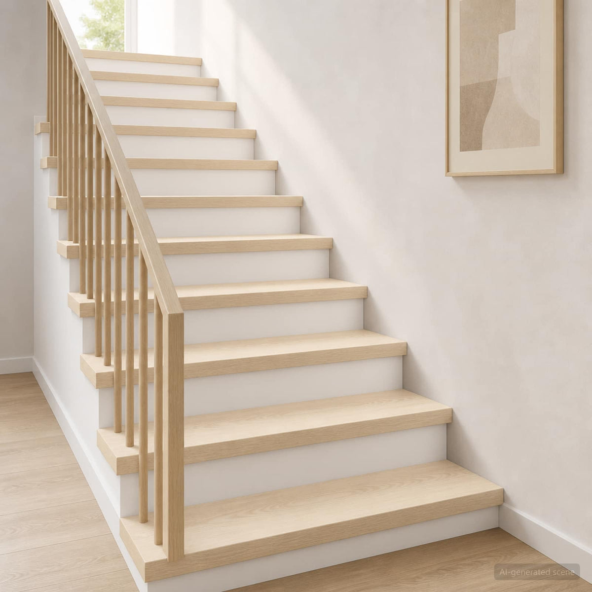 Trap Tread 16 st 70 x 25 x 2 cm Wit Massief Eikenhout is nu te koop bij PeponiXL, paradijselijk wonen!