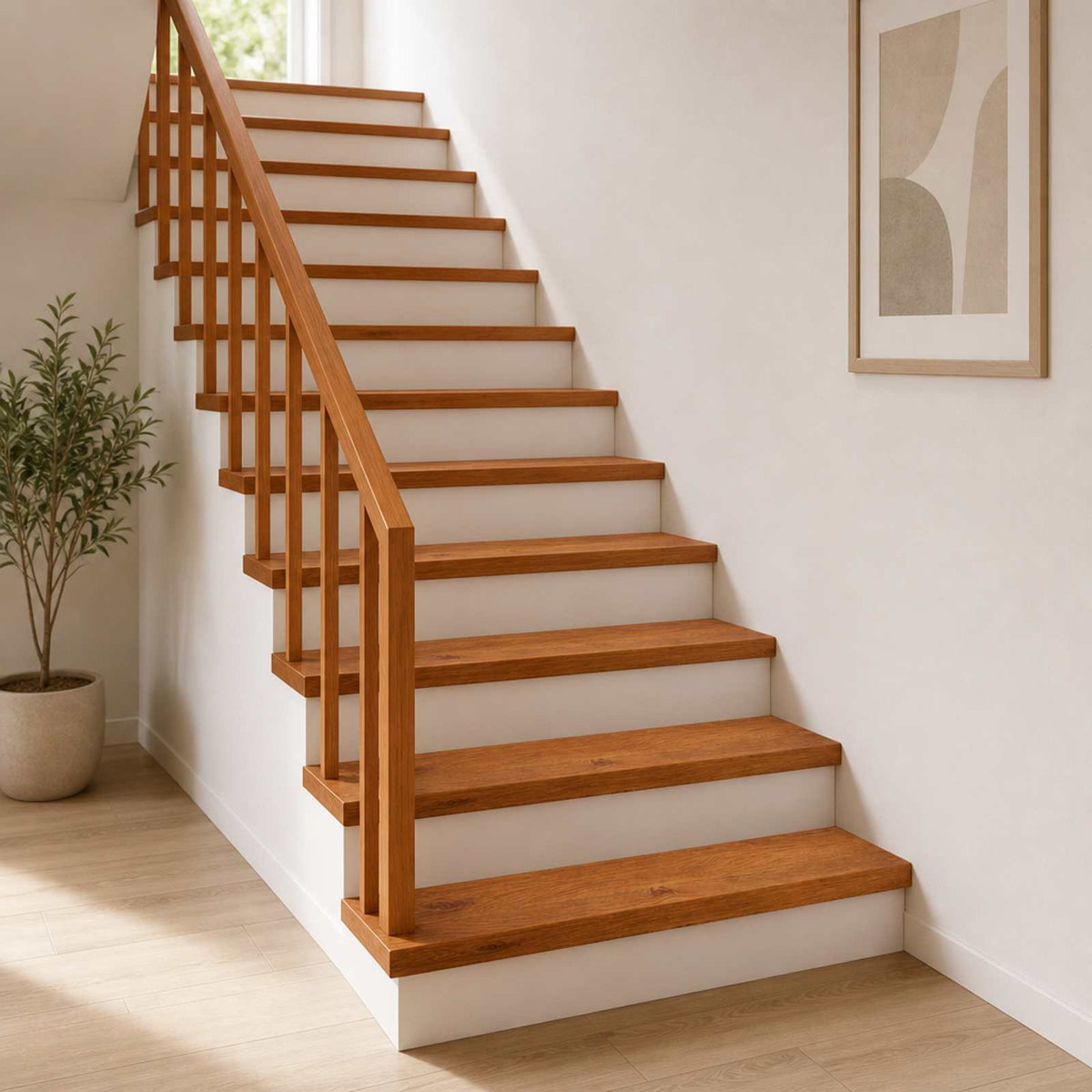 Trap Tread 16 st 120 x 30 x 2 cm Bruin Massief Eikenhout is nu te koop bij PeponiXL, paradijselijk wonen!