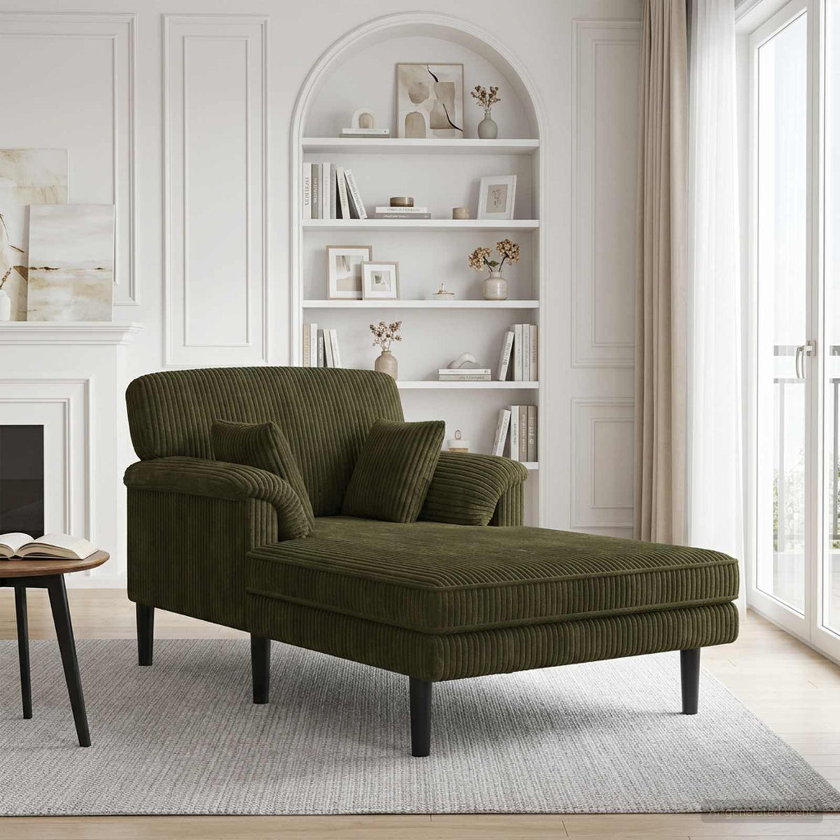 Chaise longue Groen Katoenen stof is nu te koop bij PeponiXL, paradijselijk wonen!