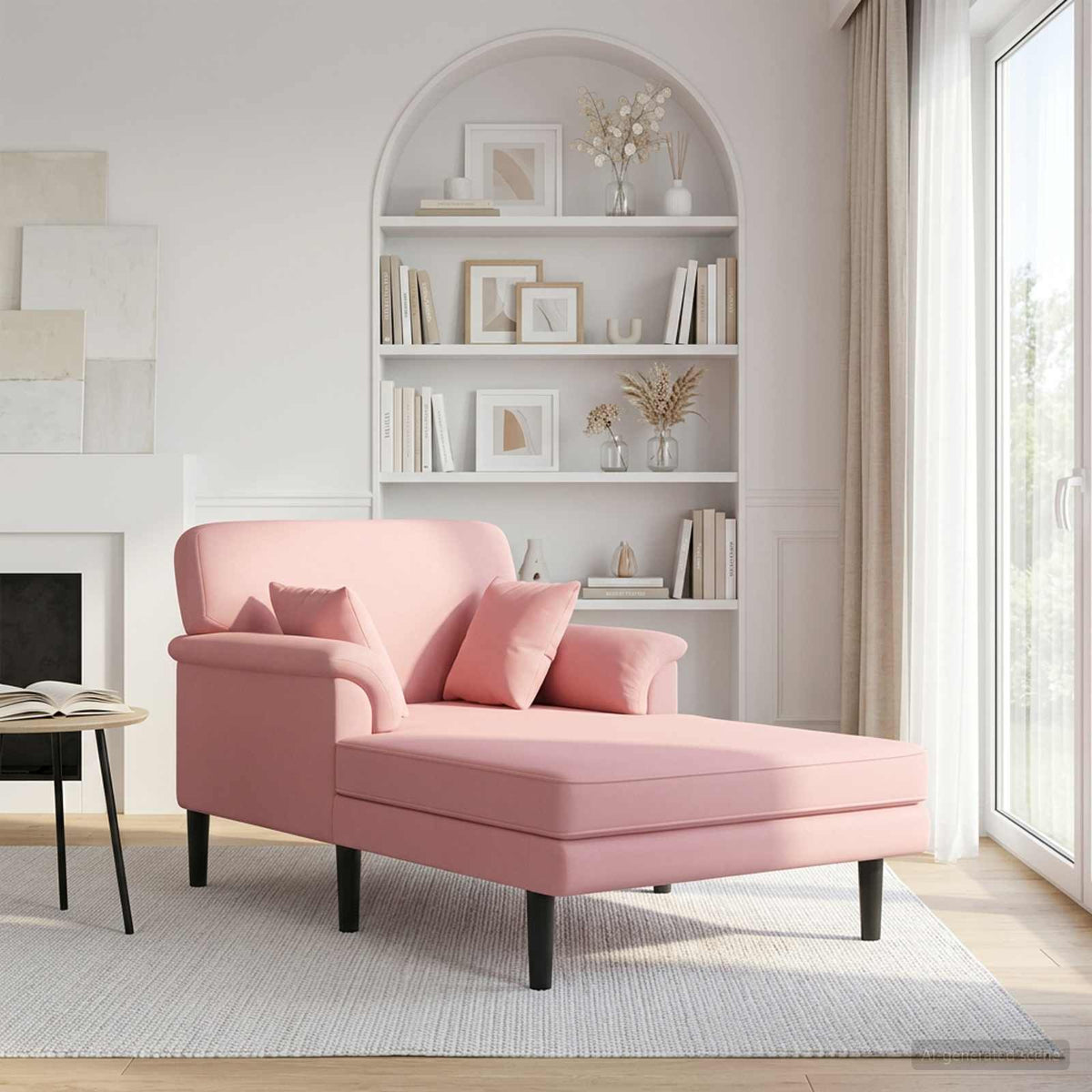 Chaise longue Roze fluweel is nu te koop bij PeponiXL, paradijselijk wonen!