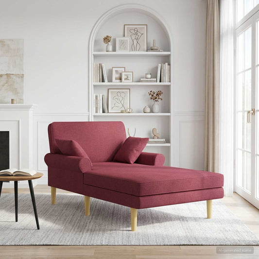 Chaise longue Wijnrood Stof is nu te koop bij PeponiXL, paradijselijk wonen!