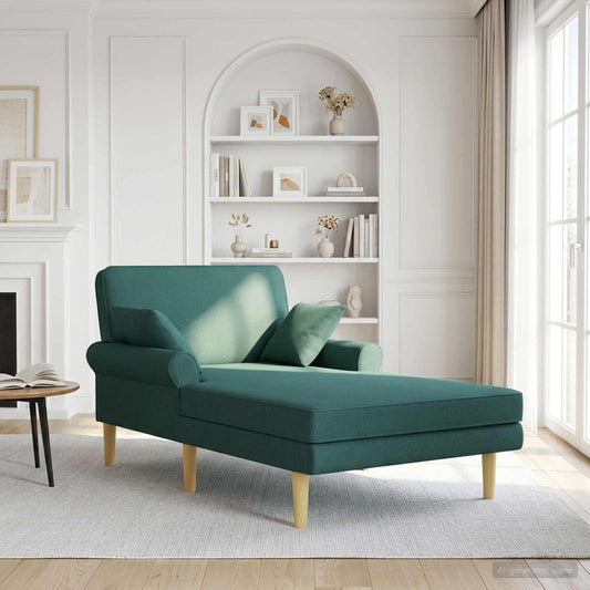 Chaise longue Donkergroen Stof is nu te koop bij PeponiXL, paradijselijk wonen!