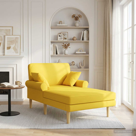 Chaise longue Lichtgeel Stof is nu te koop bij PeponiXL, paradijselijk wonen!