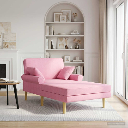 Chaise longue Roze Stof is nu te koop bij PeponiXL, paradijselijk wonen!
