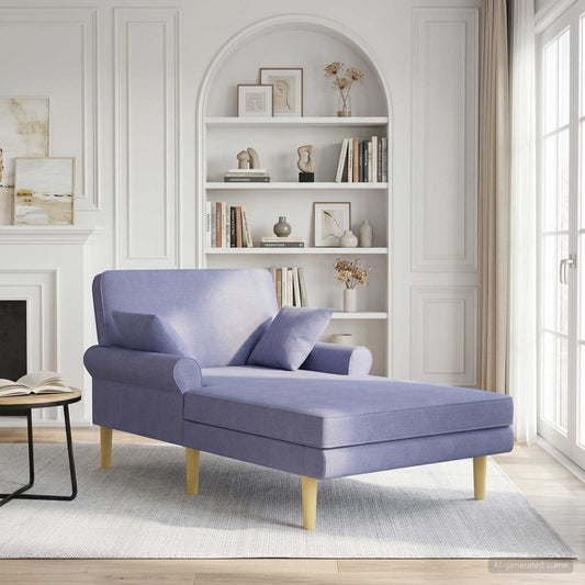 Chaise longue Jeans Blauw Stof is nu te koop bij PeponiXL, paradijselijk wonen!