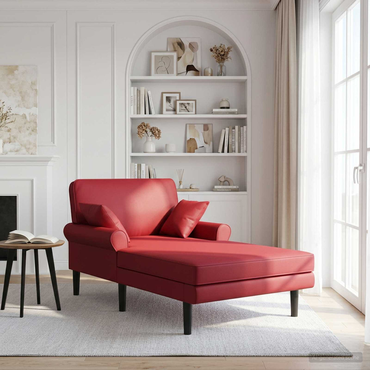 Chaise longue Wijnrood Kunstleer is nu te koop bij PeponiXL, paradijselijk wonen!
