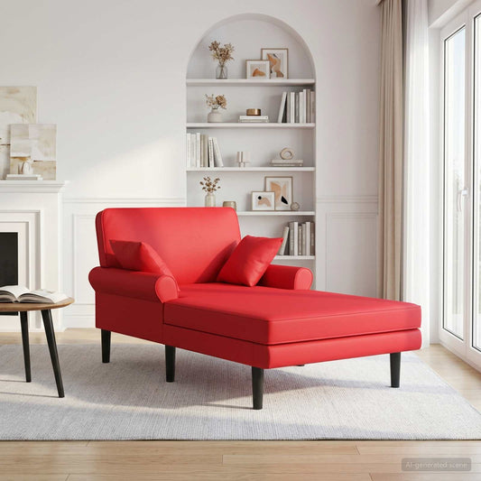 Chaise longue Rood Kunstleer is nu te koop bij PeponiXL, paradijselijk wonen!