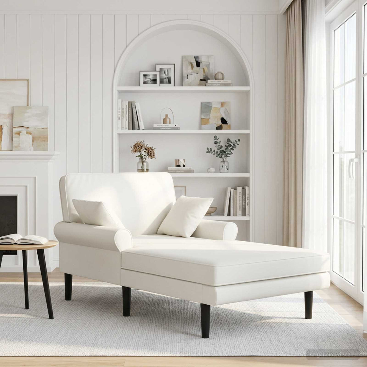 Chaise longue Wit Kunstleer is nu te koop bij PeponiXL, paradijselijk wonen!