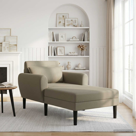 Chaise longue Kaki Grof geweven fluweel is nu te koop bij PeponiXL, paradijselijk wonen!