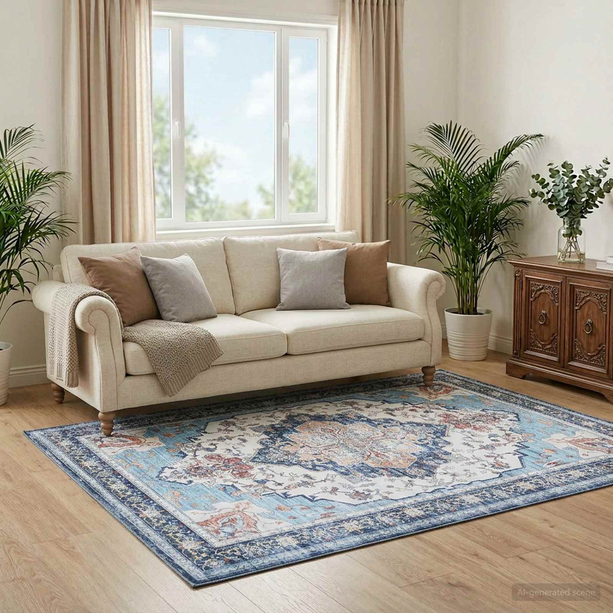 Vloerkleed ORIZ Meerkleurig 240 x 340 cm 100% polyester is nu te koop bij PeponiXL, paradijselijk wonen!