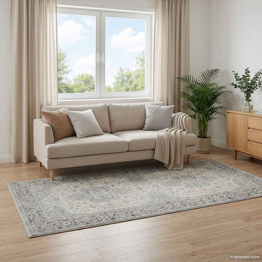 Vloerkleed ORIZ Crèmekleurig 80 x 200 cm 100% polyester is nu te koop bij PeponiXL, paradijselijk wonen!