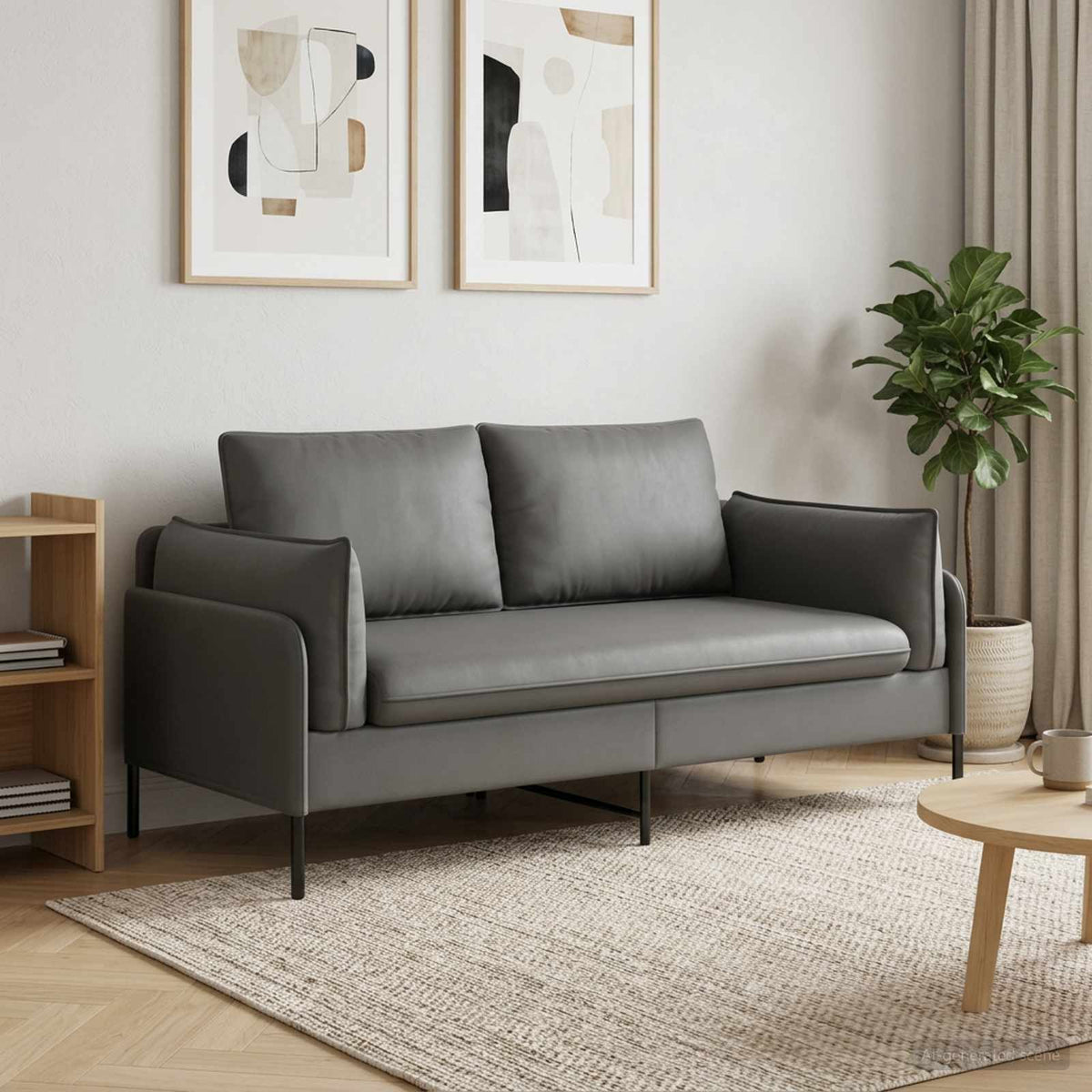 2-Zits Sofa 2-zits Donkergrijs 188 x 81 x 89 cm fluweel is nu te koop bij PeponiXL, paradijselijk wonen!