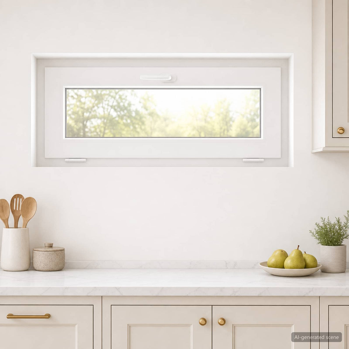 vidaXL Kantel kelderraam RISOR 95 x 40 cm PVC en helder glas